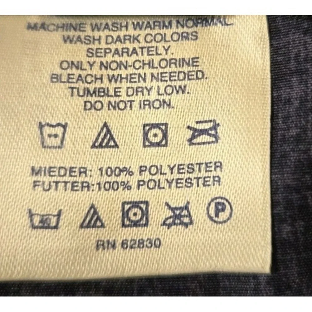 Lands' End Swim Trunks Mens M 32-34 Navy Blue Polyester Mesh Lined Shorts Tropic